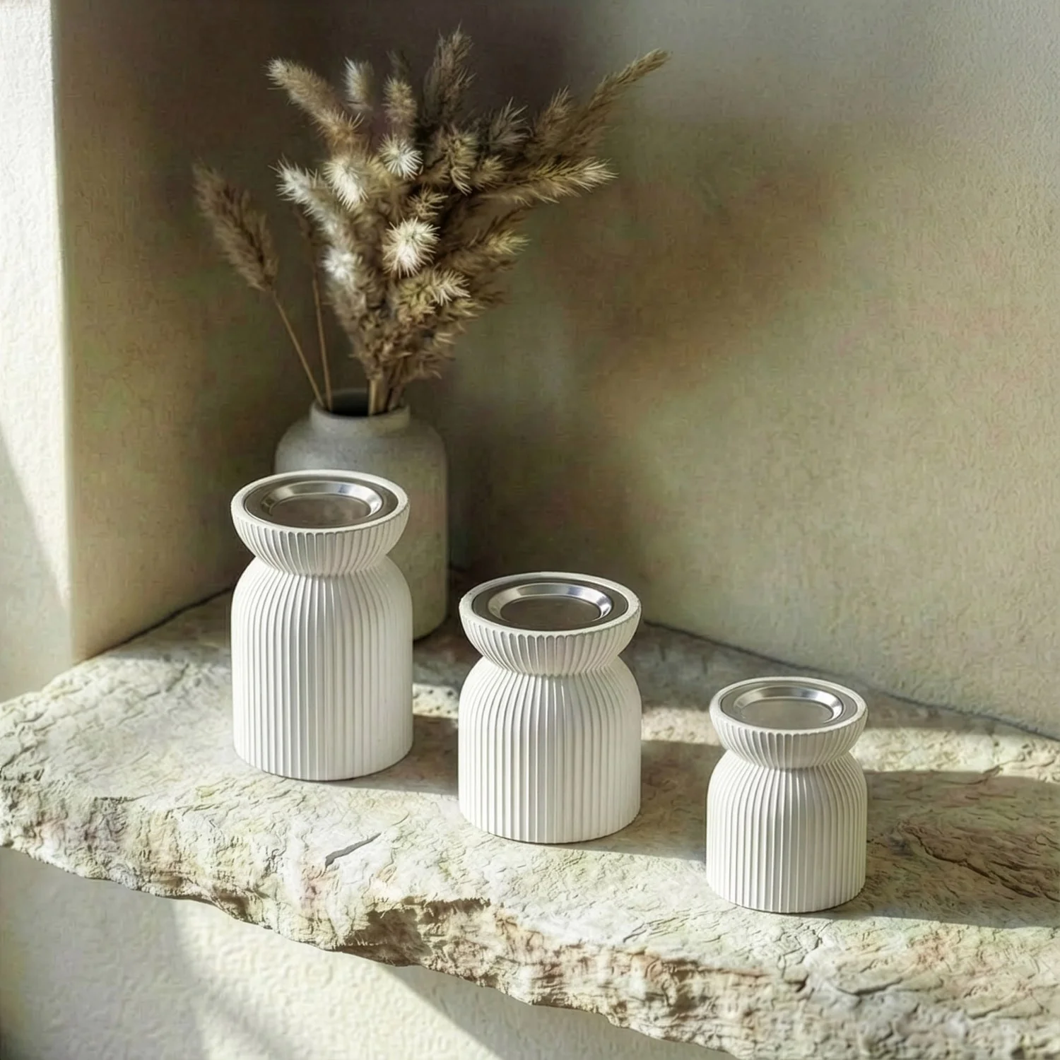 Modern Tiered Stone Mabkhara (Set of 3) – Minimalist Incense Burners - Image 10