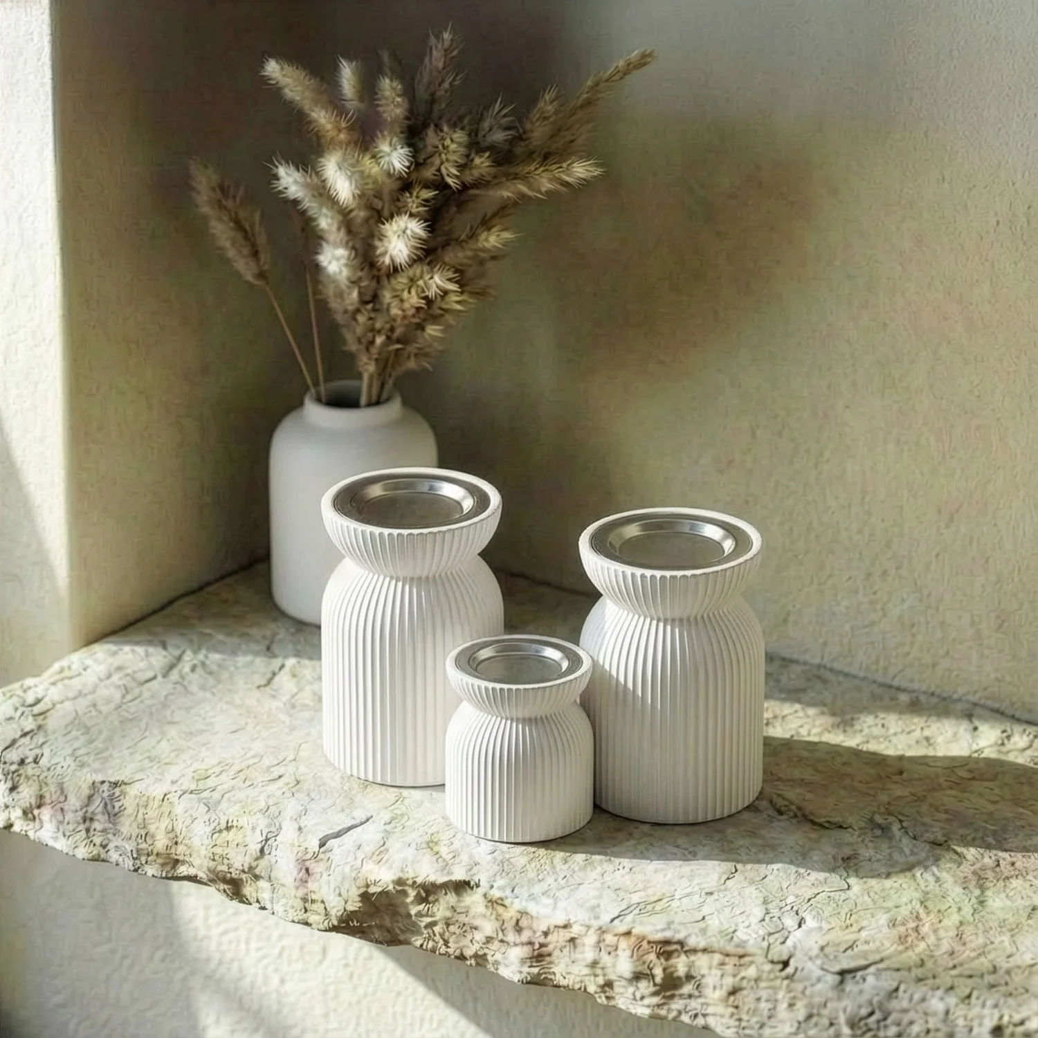 Modern Tiered Stone Mabkhara (Set of 3) – Minimalist Incense Burners - Image 6