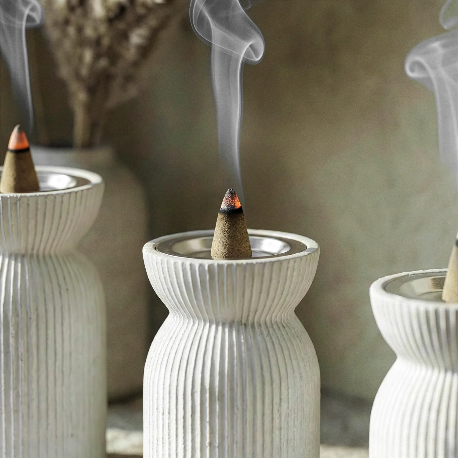 Modern Tiered Stone Mabkhara (Set of 3) – Minimalist Incense Burners - Image 7