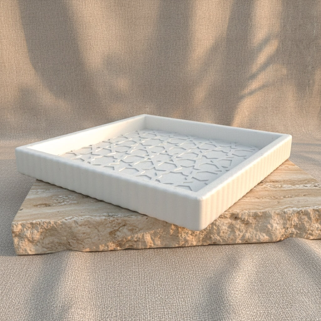 Moorish Geometric Stone Relief – Andalusian Pattern Decor - Image 2
