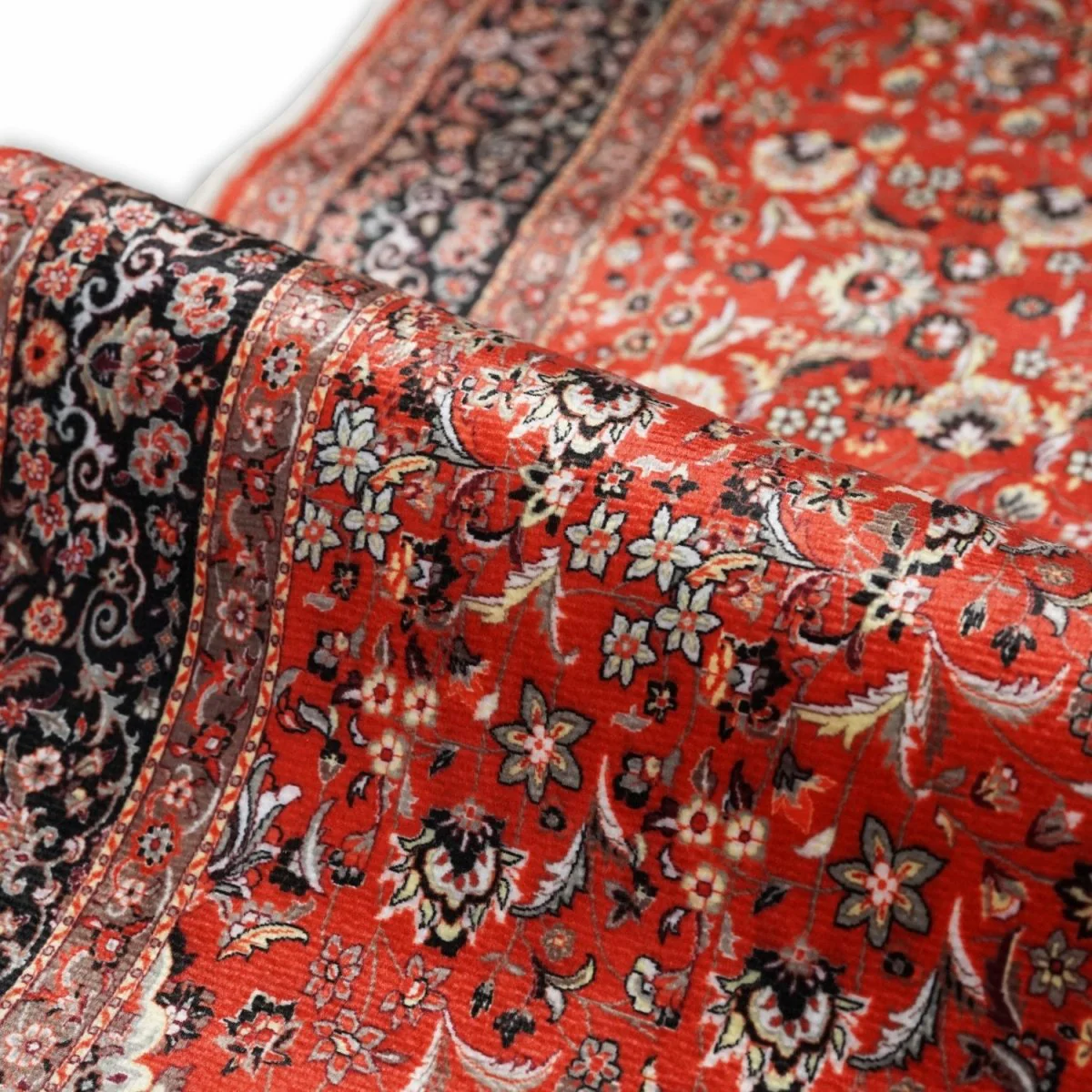 Muslim Carpet Praying - Red & Black Classic Floral - Image 2