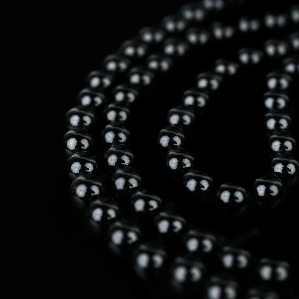 Muslim Prayer Beads - Round Black Onyx Beads Islamic Rosary - Image 3