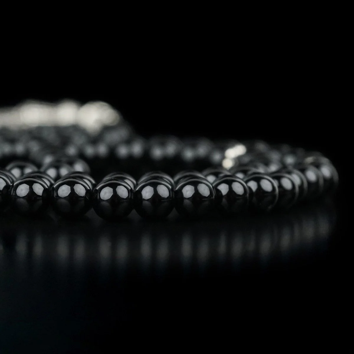 Muslim Prayer Beads - Round Black Onyx Beads Islamic Rosary - Image 4