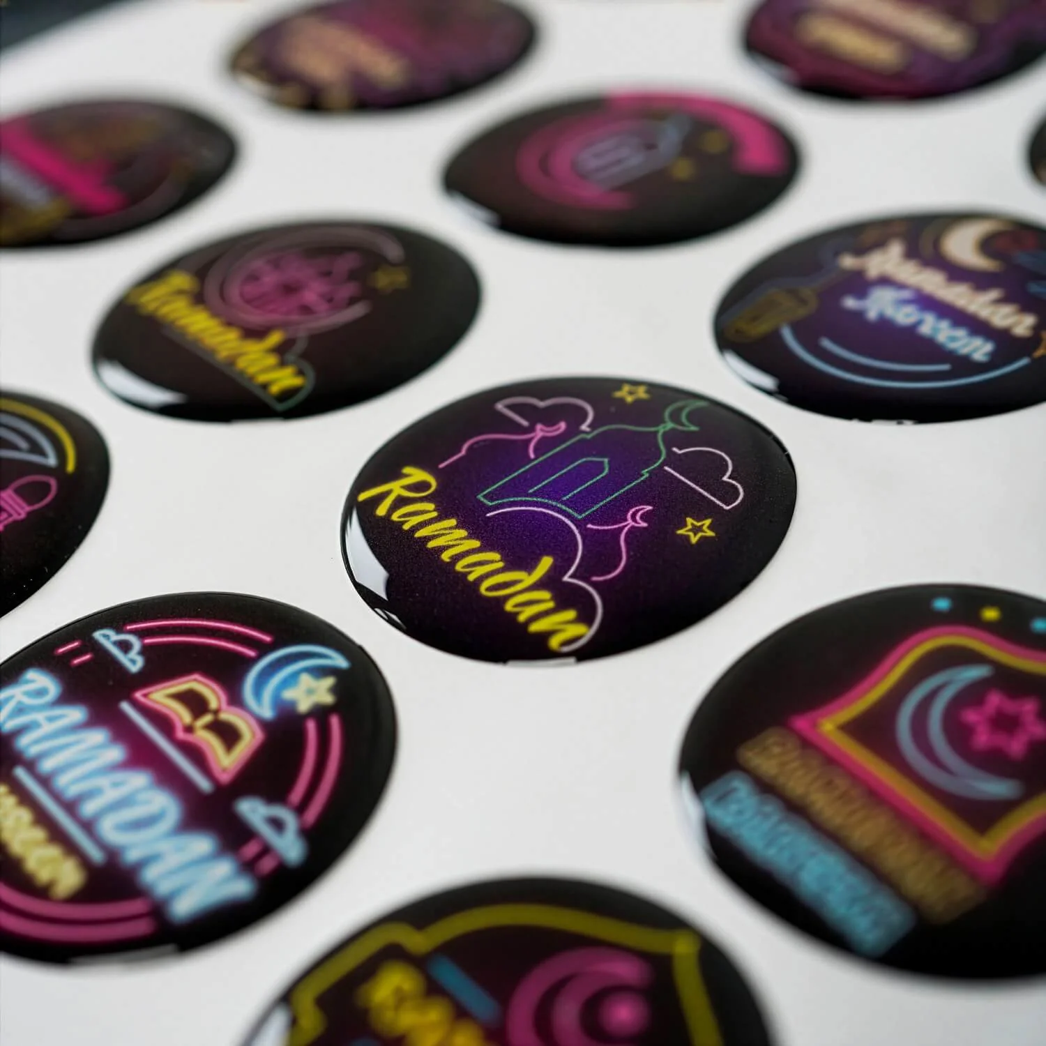 Neon Ramadan Sticker Set – Vibrant Islamic Decals - Image 3