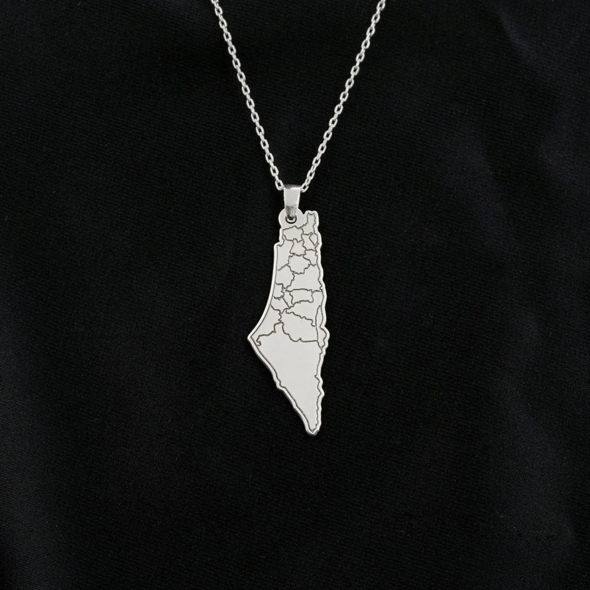 Palestine Map Necklace - Meaningful Islamic Gift for Palestine Lovers | 18K Gold Plated Silver - Image 3