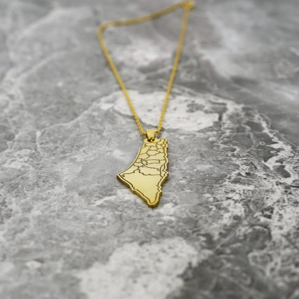 Palestine Map Necklace - Meaningful Islamic Gift for Palestine Lovers | 18K Gold Plated Silver - Image 4