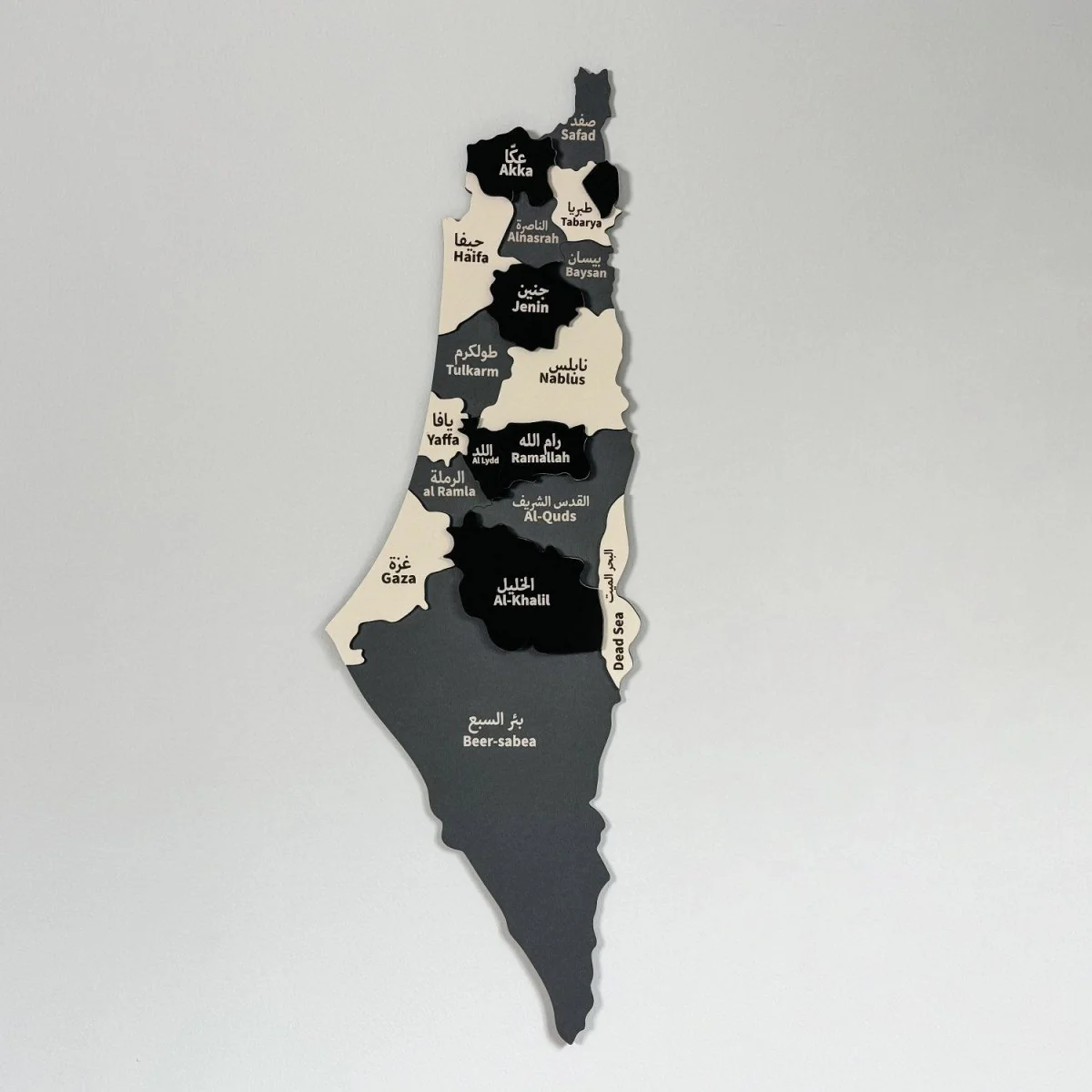 Palestine Map Wall Art, Wood Wall Decor, Gift for Palestinian Friend