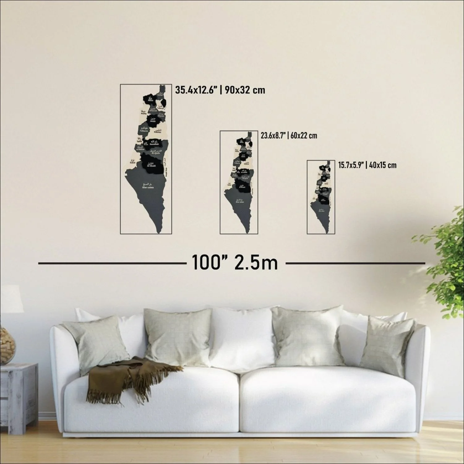 Palestine Map Wall Art, Wood Wall Decor, Gift for Palestinian Friend - Image 4