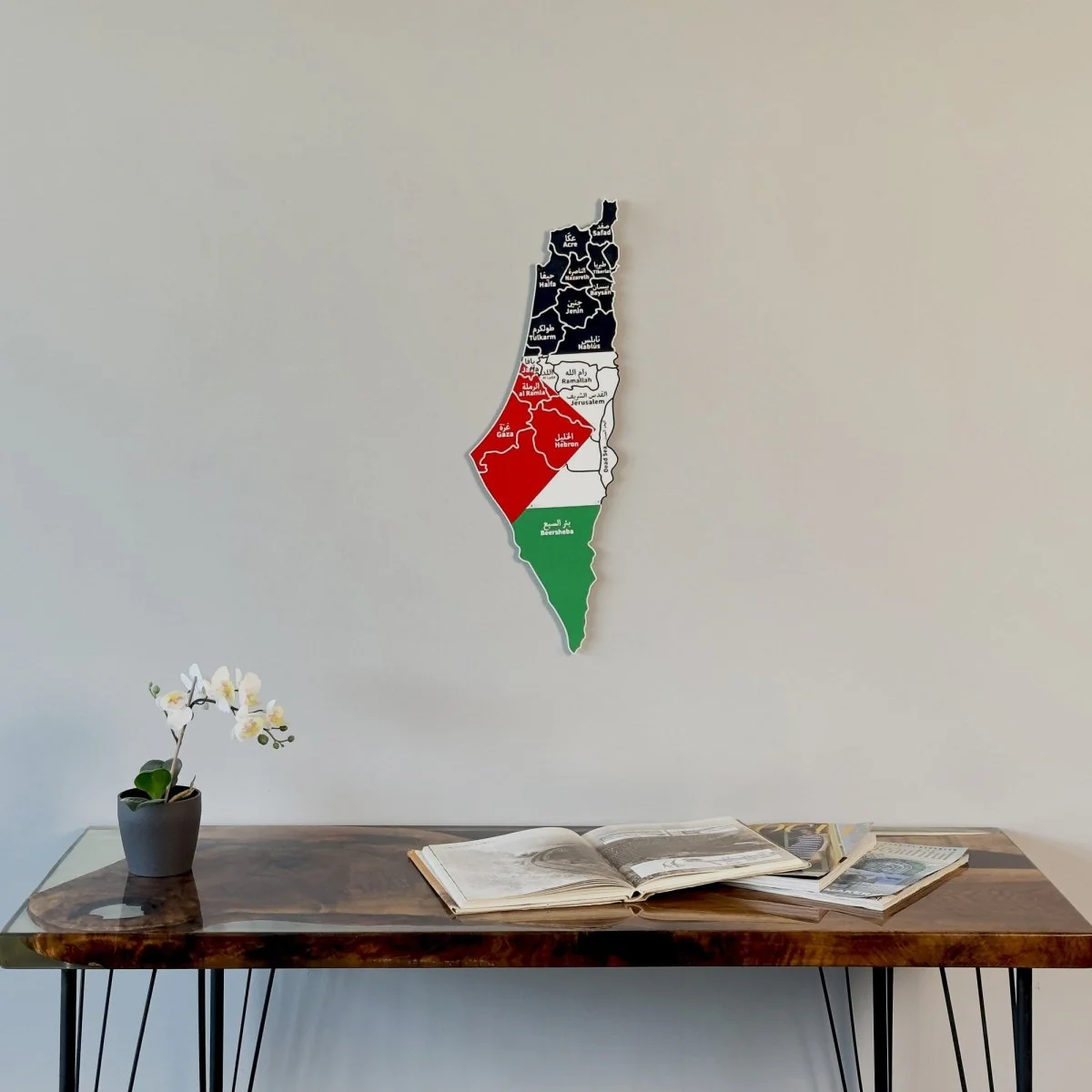 Palestine Wall Map - UV Printed Metal Palestine Wall Art - Image 8