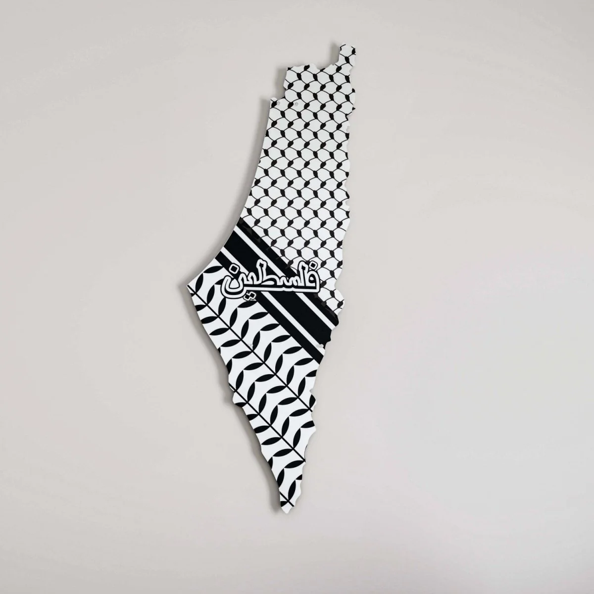Palestinian Map - Metal Islamic Wall Art | Keffiyeh Design