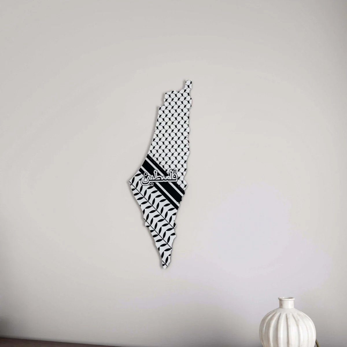 Palestinian Map - Metal Islamic Wall Art | Keffiyeh Design - Image 4