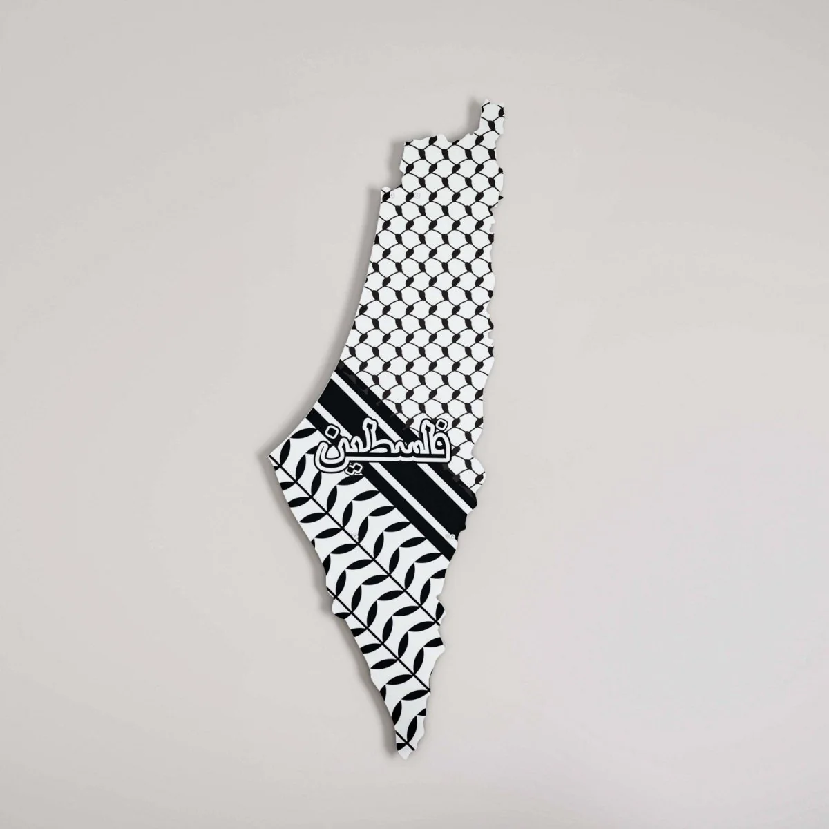 Palestinian Map - Metal Islamic Wall Art | Keffiyeh Design - Image 6