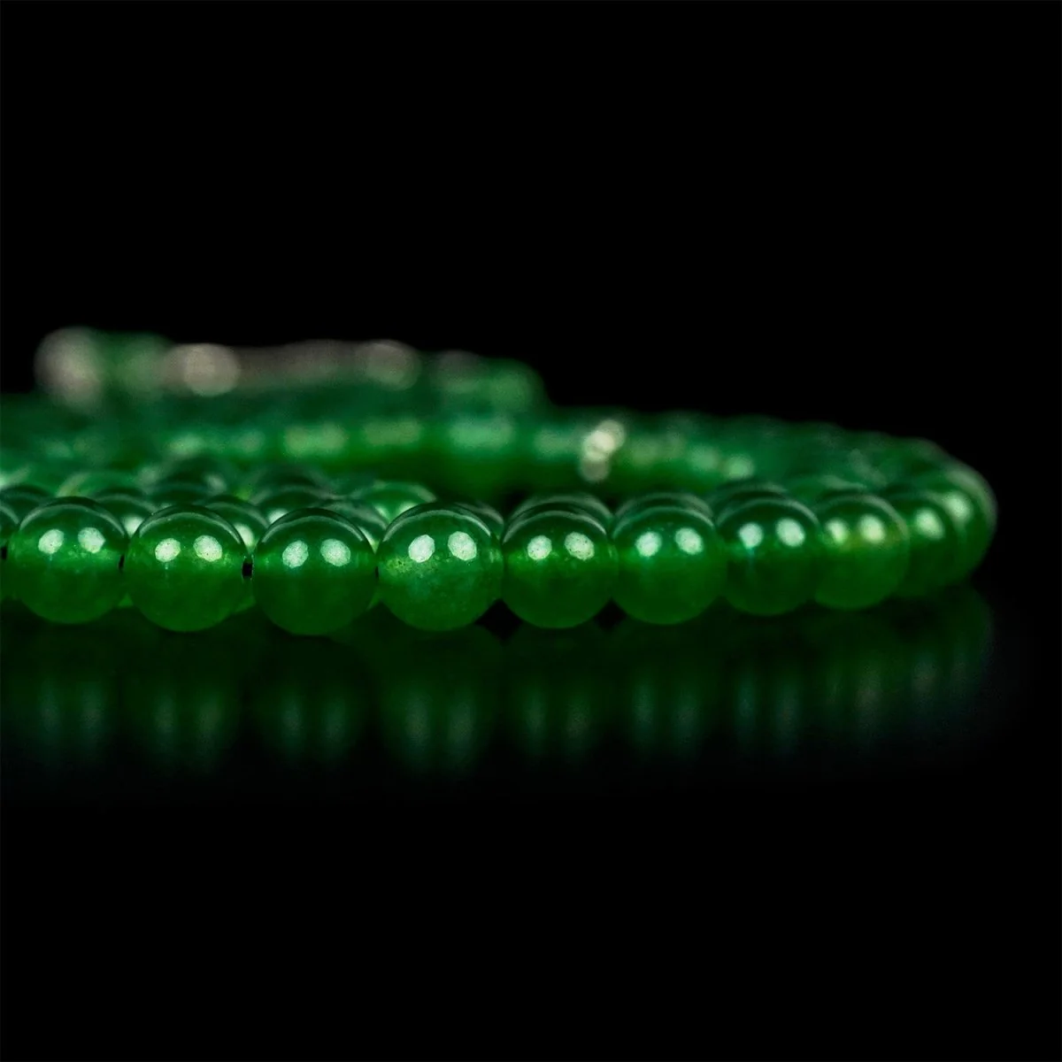 Muslim Prayer Beads - Jade Green Elegant Islamic Tasbih - Image 5