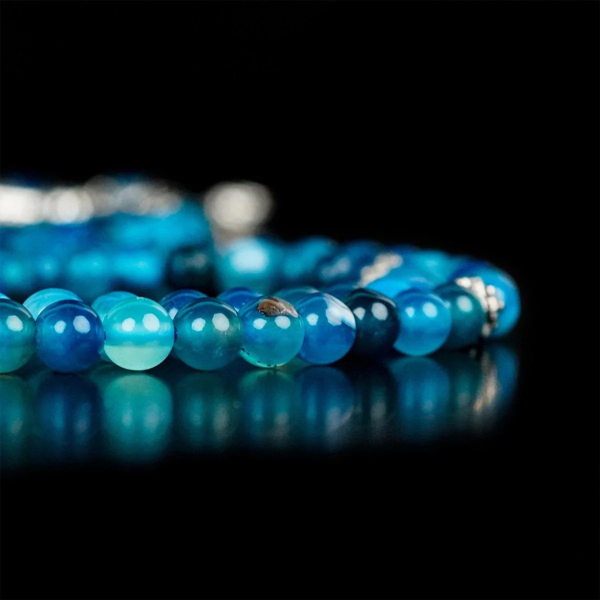 Muslim Prayer Beads | Ocean Blue Agate Stone Beads - Islamic Rosary - Image 5