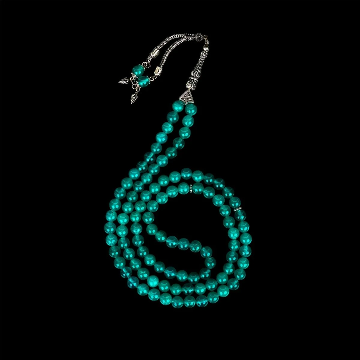Islamic Beads - Mint Green Jade Stone Beads | Polished Misbaha Tasbeeh - Image 6