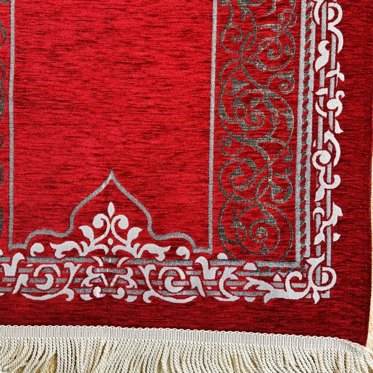 Prayer Mat and Beads Set - Red Prayer Rug, Islamic Gift - Image 11