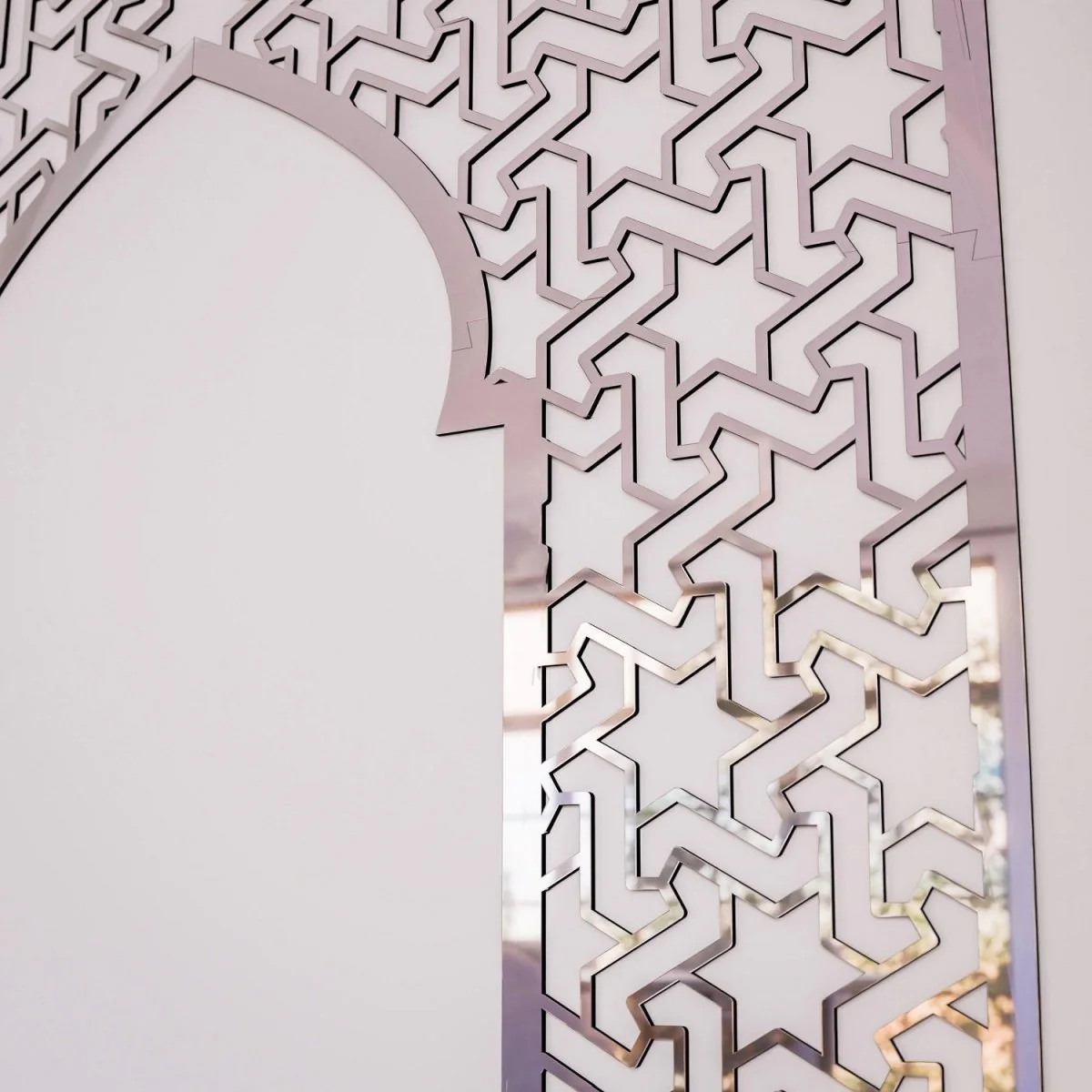 Prayer Room Decor Wooden Mihrab - Islamic Wall Art | 6-Pointed Star Motif - Image 16