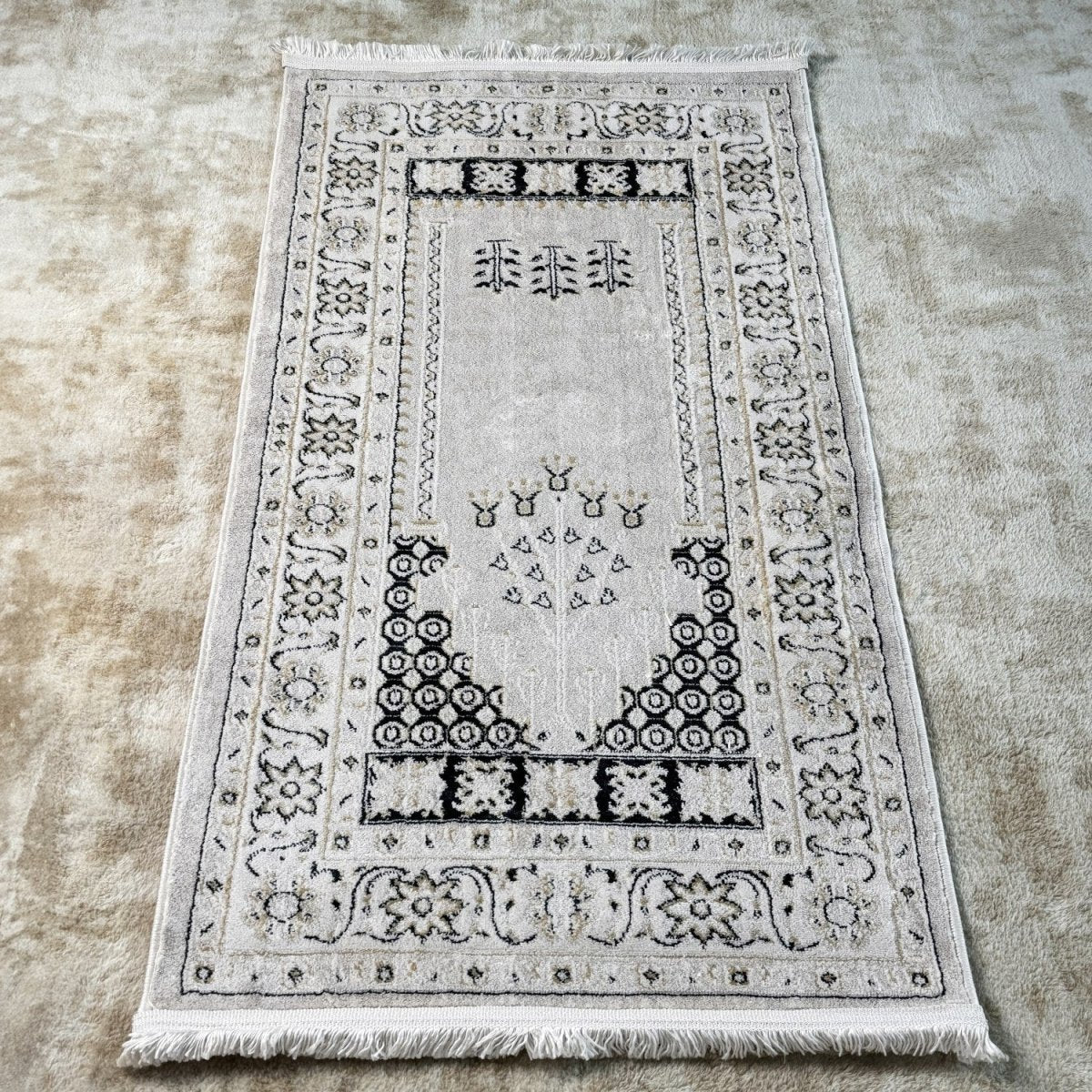 Prayer Rug - Muslim Gift (Cream) - Image 10