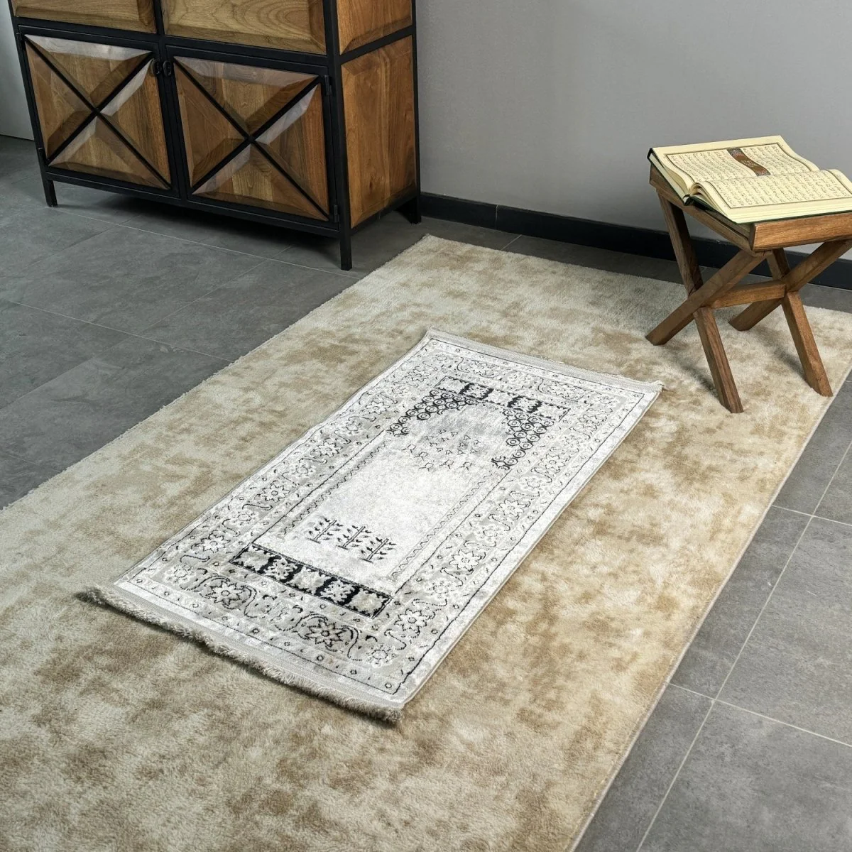 Prayer Rug - Muslim Gift (Cream) - Image 6