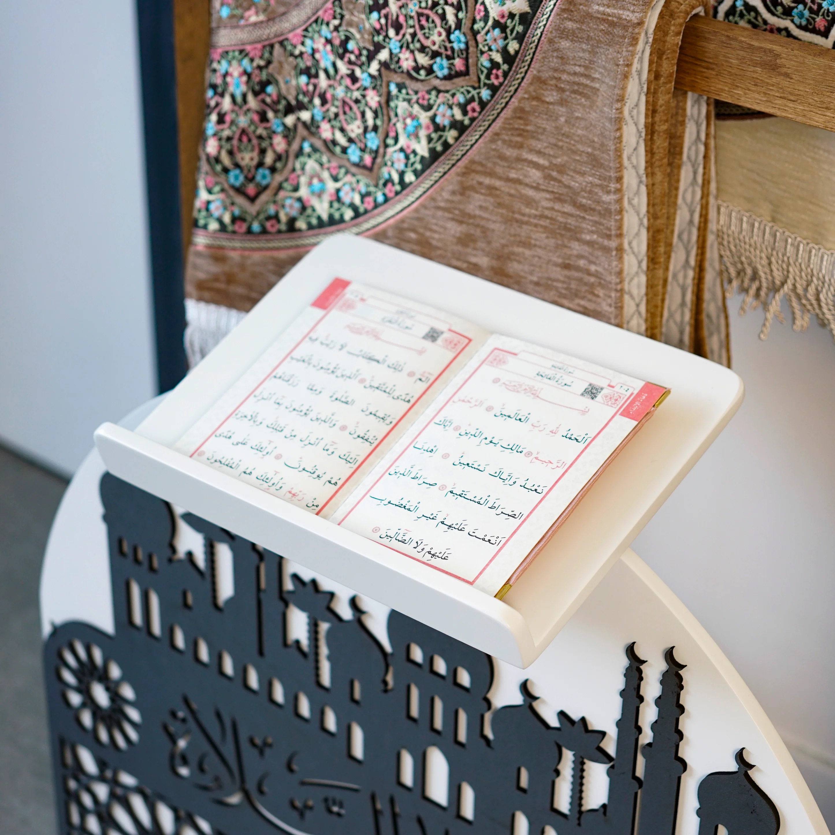 Wooden Prayer Rug and Mat Holder and Quran Stand - Image 20