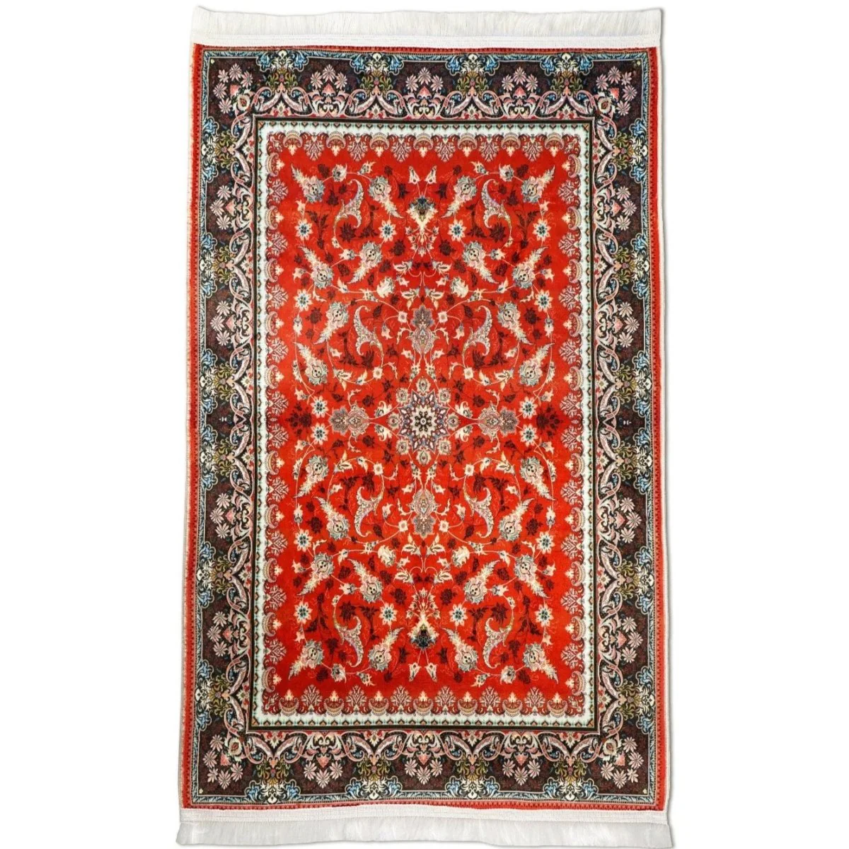 Islamic Prayer Rug for Muslims - Red & Floral Patterns