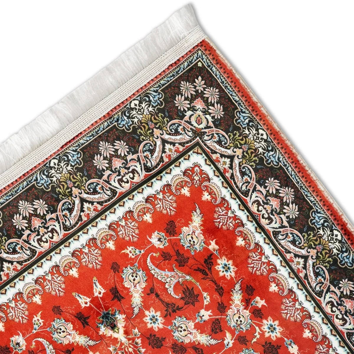 Islamic Prayer Rug for Muslims - Red & Floral Patterns - Image 5