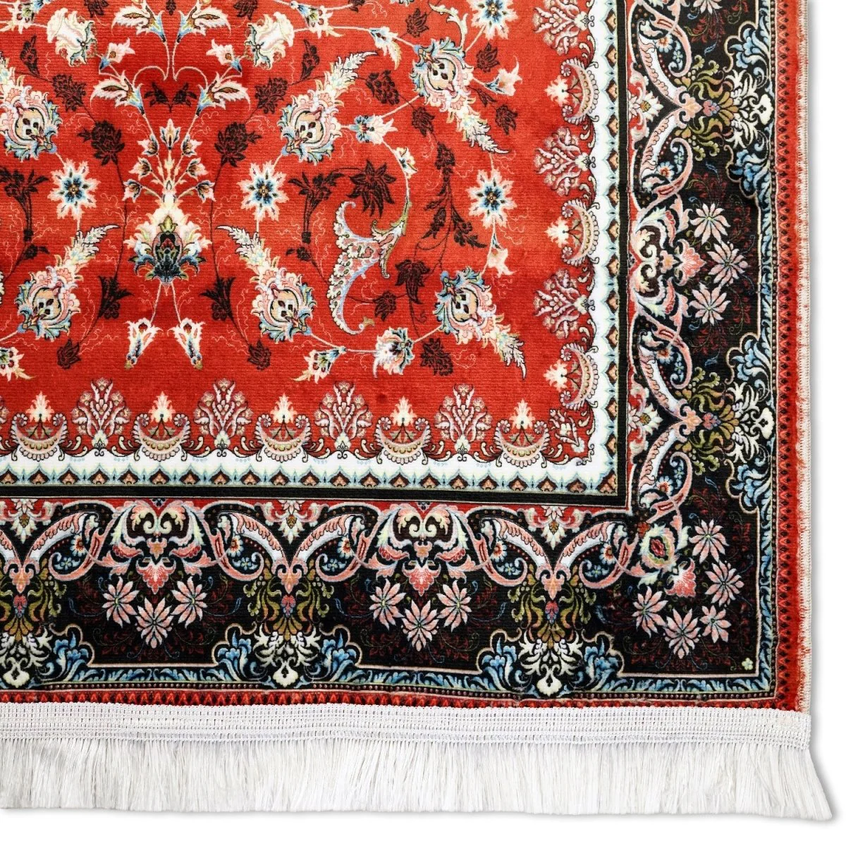 Islamic Prayer Rug for Muslims - Red & Floral Patterns - Image 6