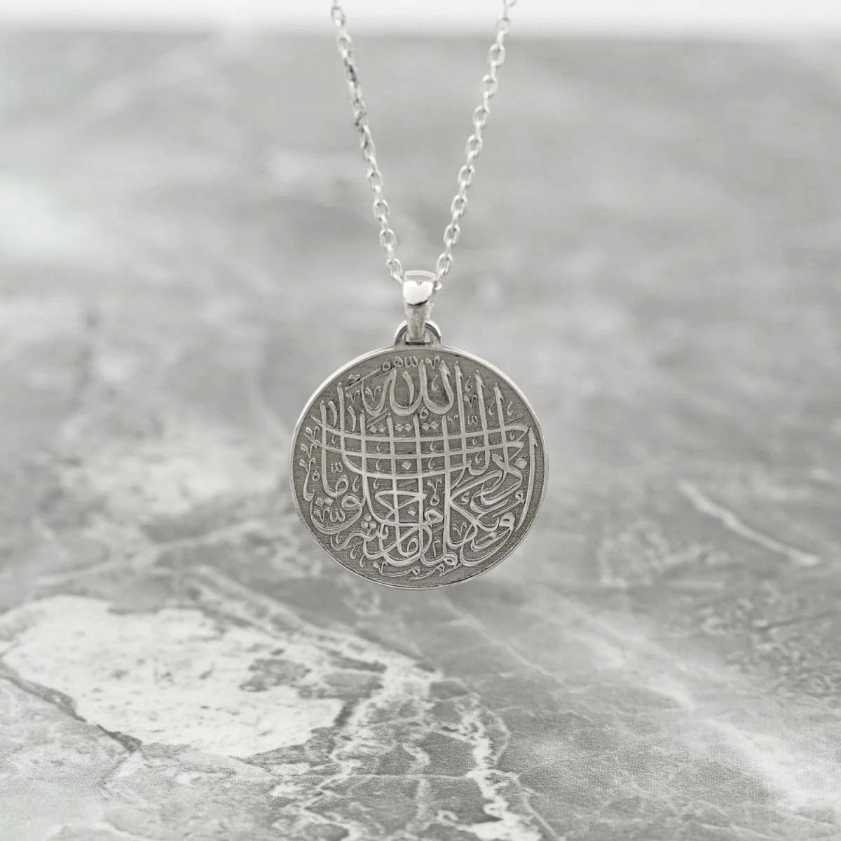 Protection from Evil Eye Dua Muslim Jewelry - 18K Gold Plated Silver Pendant - Image 9