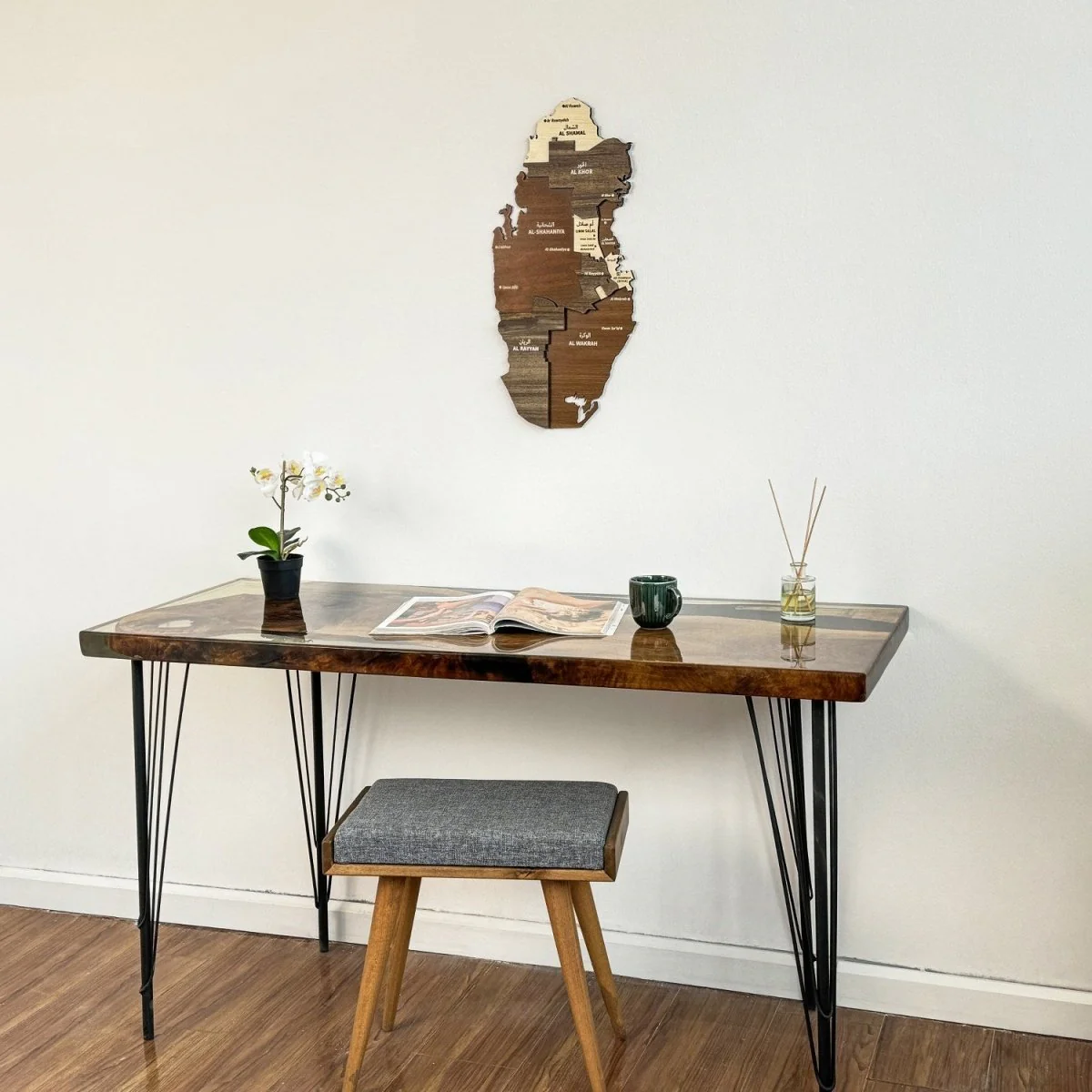 Qatar Wall Map - Wooden Islamic Wall Art | Qatar Souvenir Gifts - Image 9