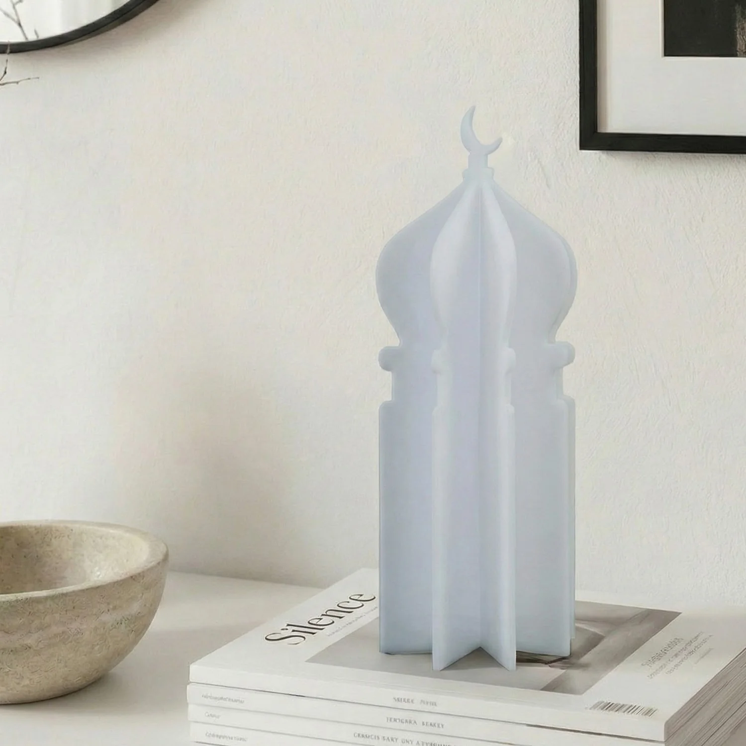 Ramadan 3D Acrylic Mosque Table Decor – Modern Minimalist Interlocking Statue - Image 10