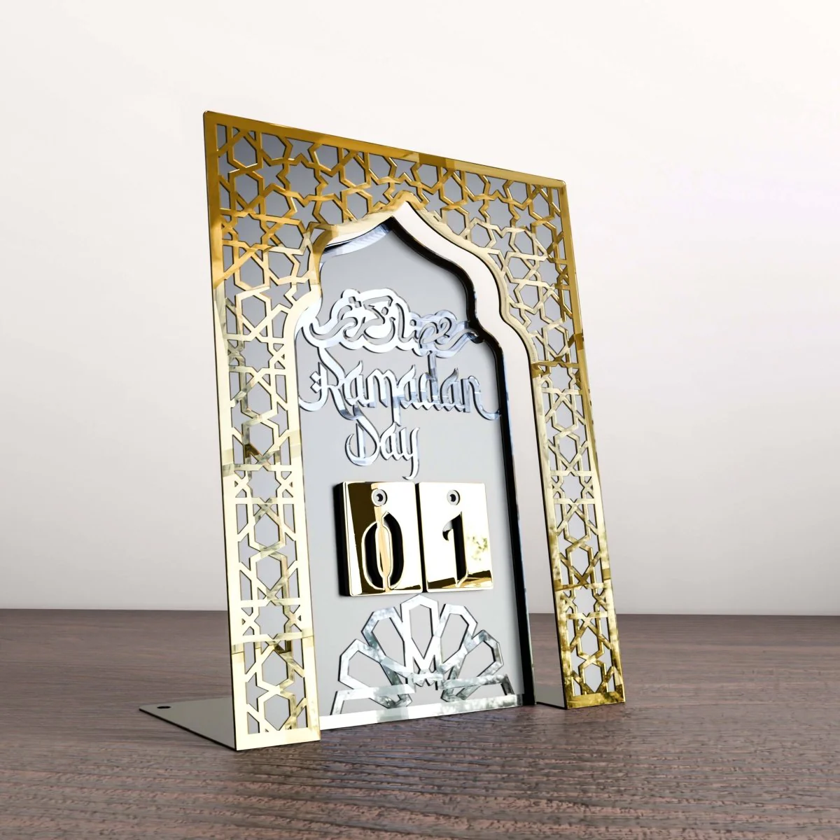 Mihrab Design Ramadan Calendar - Metal Islamic Table Decor | Double Layer - Image 6