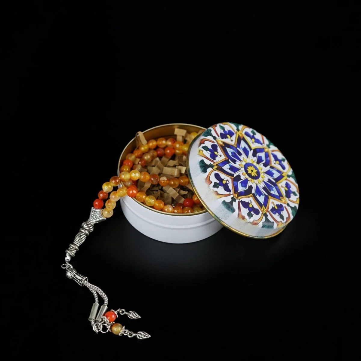Ramadan Gift Set-Muslim Prayer Rug, Islamic Prayer Beads, Islamic Pendant - Image 4