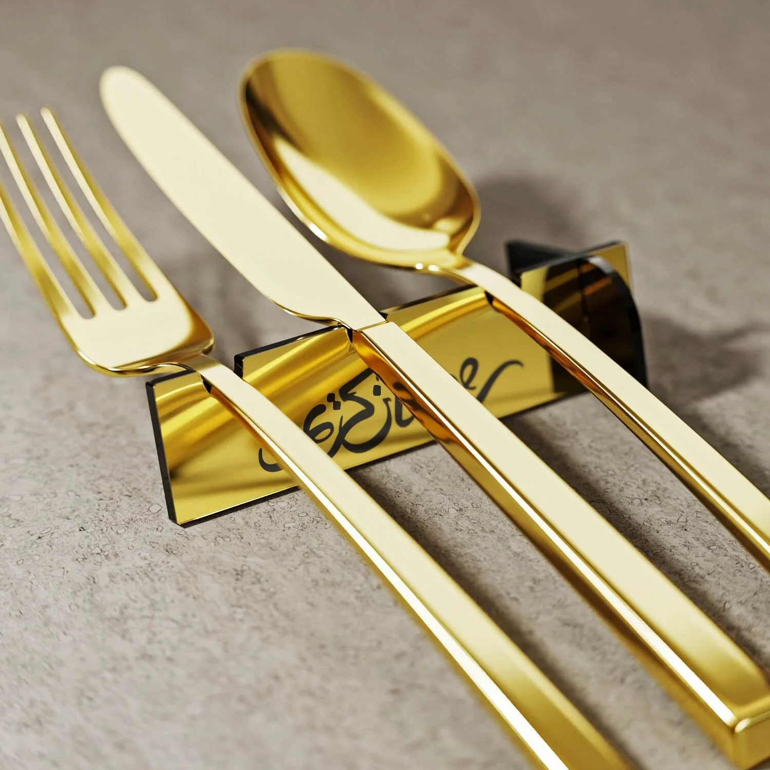 Ramadan Kareem Acrylic Cutlery Holder – Mirror Finish Iftar Table Decor - Image 10