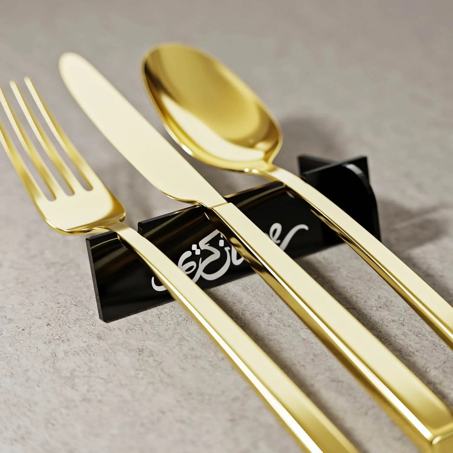 Ramadan Kareem Acrylic Cutlery Holder – Mirror Finish Iftar Table Decor - Image 16