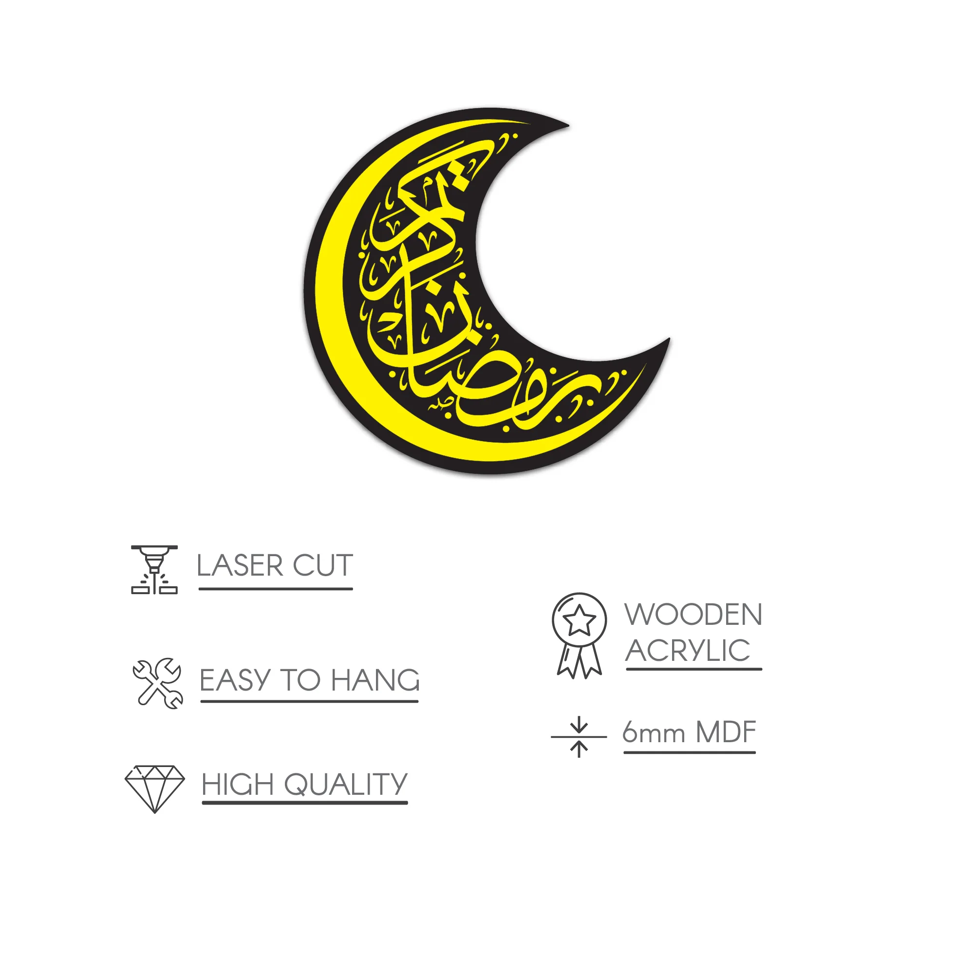 Ramadan Kareem - Lunate Decor | Wooden Islamic Wall Art - Muslim Gift - Image 15