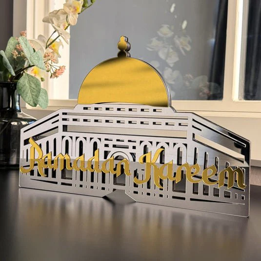 Ramadan Kareem Masjid Al-Aqsa Islamic Gift Wooden Islamic Table Decor - Image 2