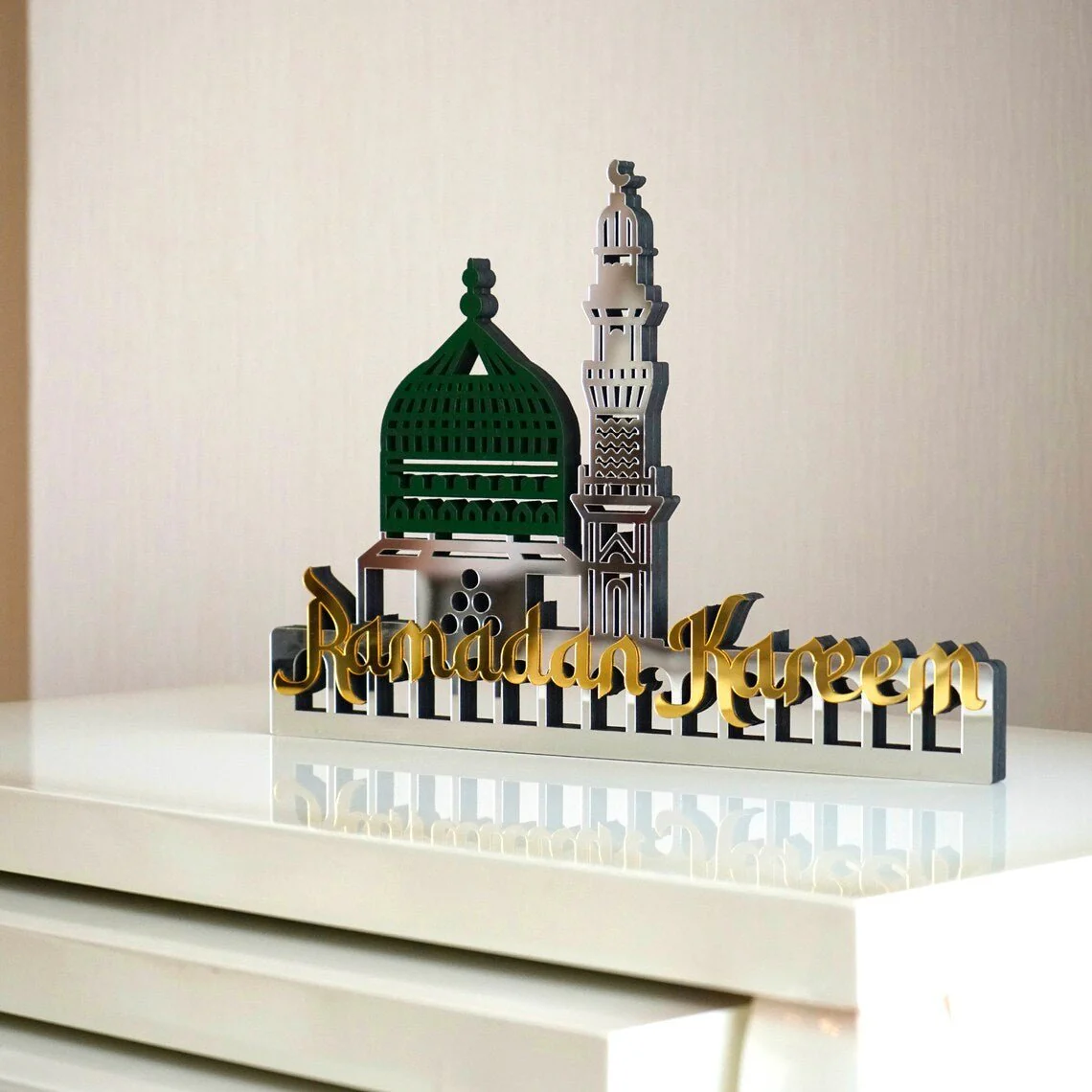 Ramadan Kareem Masjid-An Nabawi Wooden Islamic Gift Table Decor - Image 4