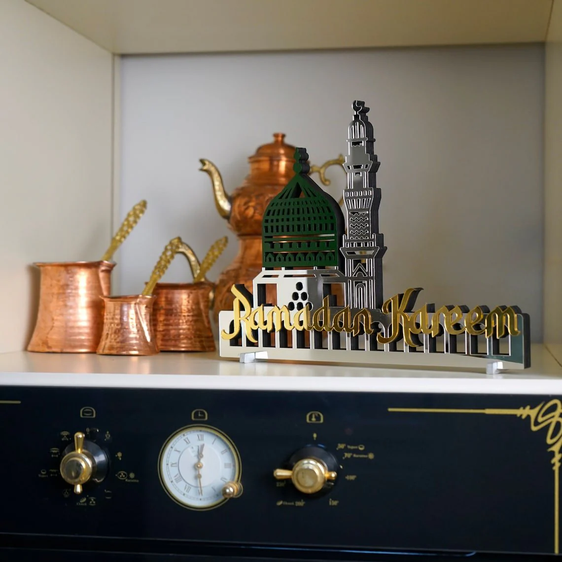 Ramadan Kareem Masjid-An Nabawi Wooden Islamic Gift Table Decor - Image 5