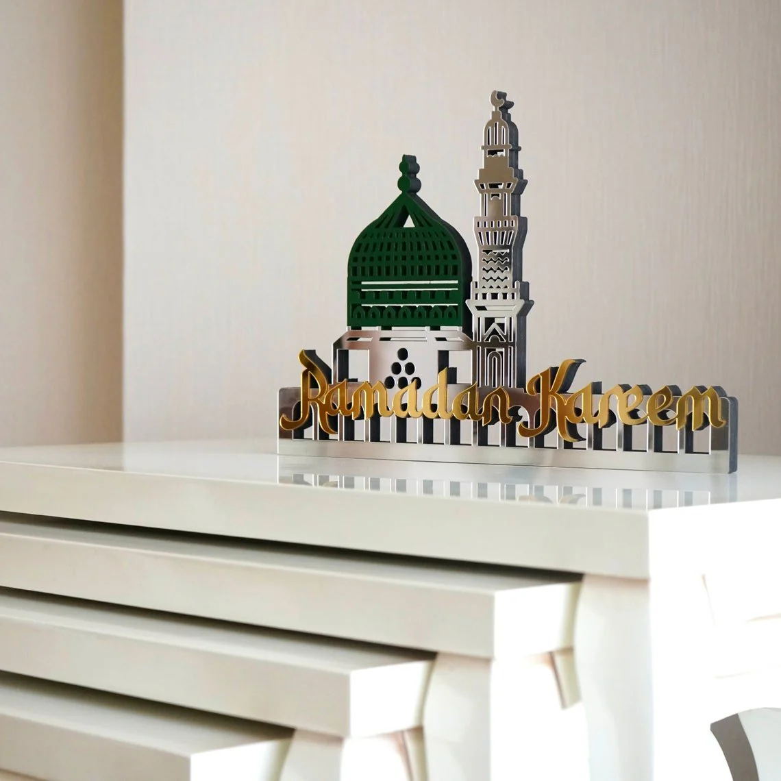 Ramadan Kareem Masjid-An Nabawi Wooden Islamic Gift Table Decor - Image 6