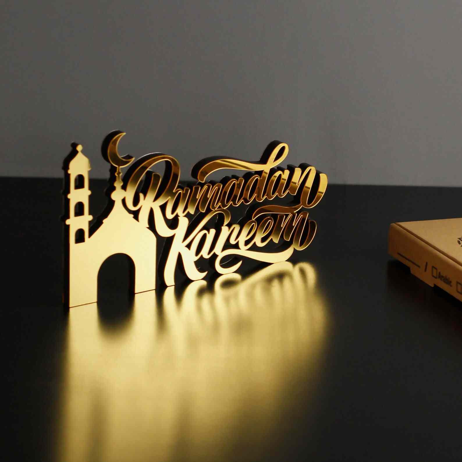 Ramadan Kareem Tabletop Decor, Islamic Gift | Latin Calligraphy - Minaret Style - Image 16