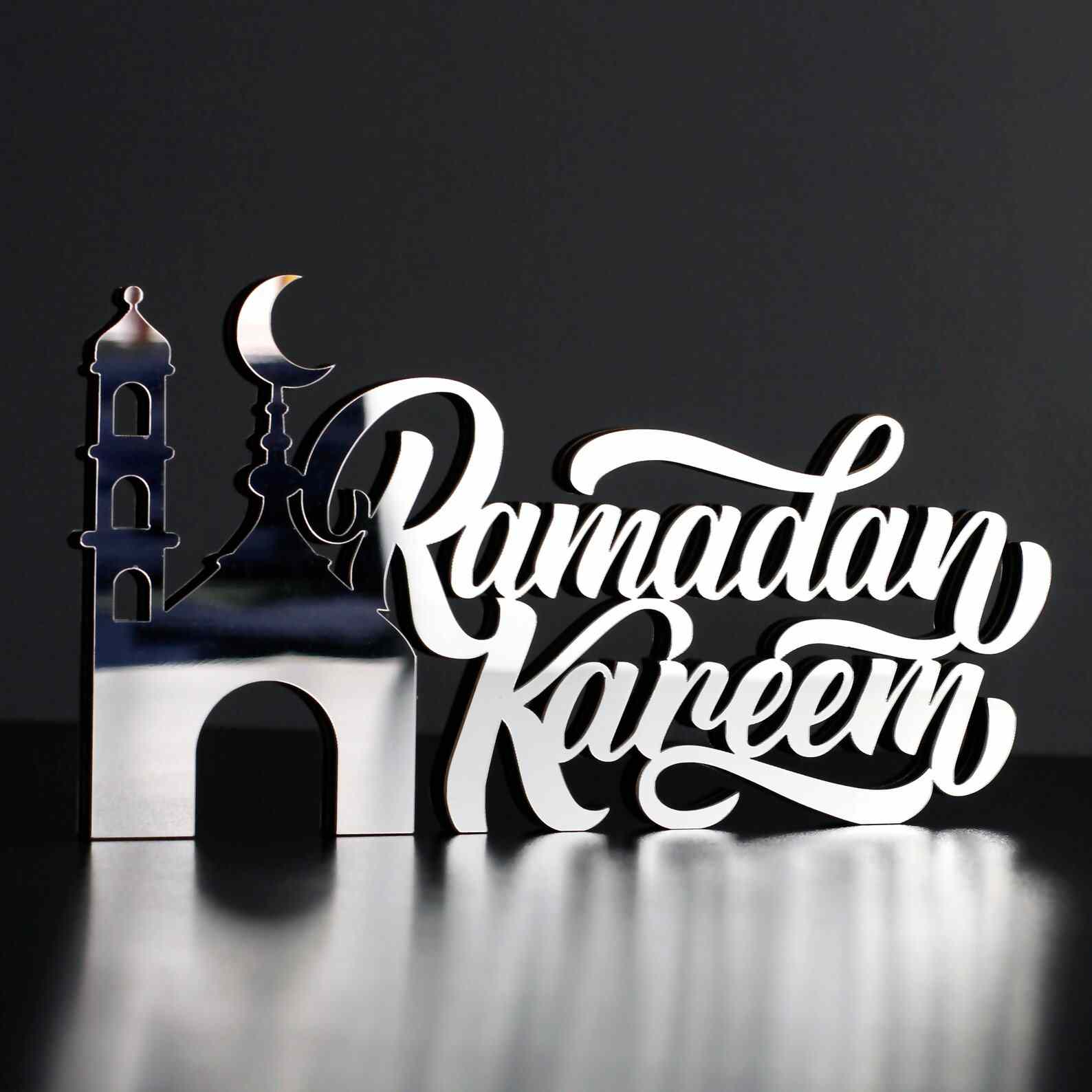 Ramadan Kareem Tabletop Decor, Islamic Gift | Latin Calligraphy - Minaret Style - Image 17