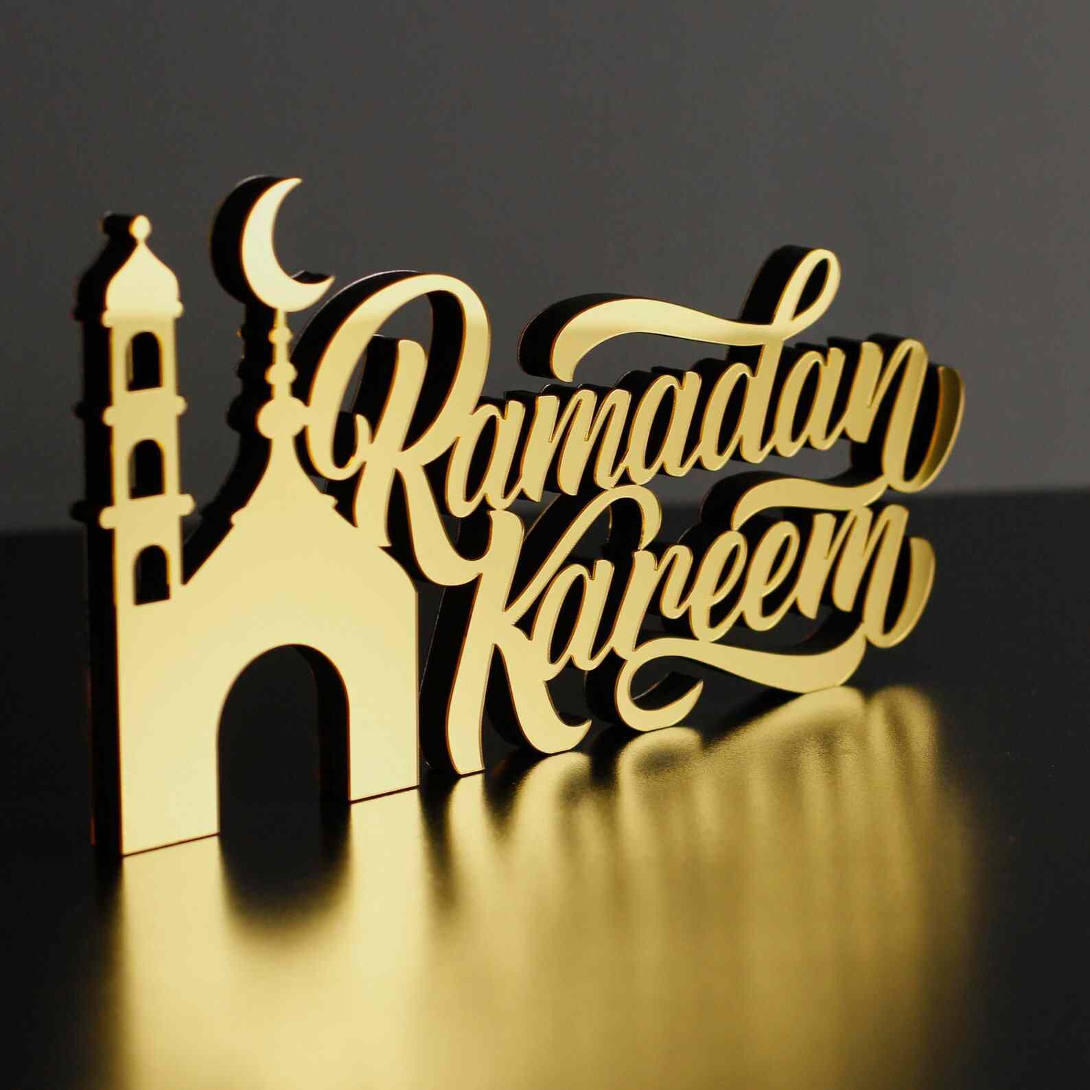 Ramadan Kareem Tabletop Decor, Islamic Gift | Latin Calligraphy - Minaret Style - Image 18
