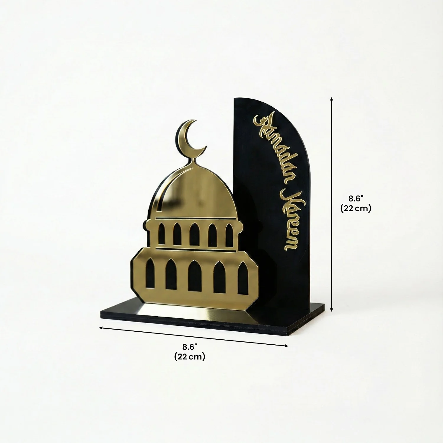 Ramadan Kareem Mosque Tabletop – Elegant Acrylic Centerpiece with 3D Dome Design - Image 10