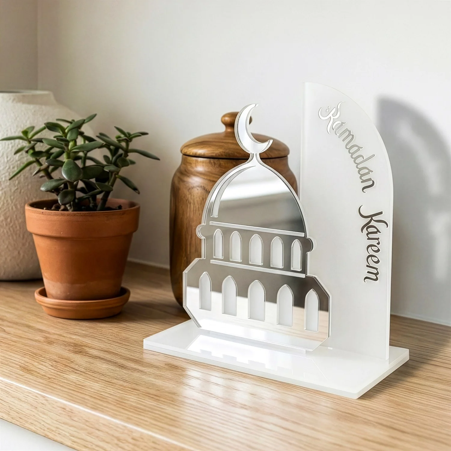 Ramadan Kareem Mosque Tabletop – Elegant Acrylic Centerpiece with 3D Dome Design - Image 19
