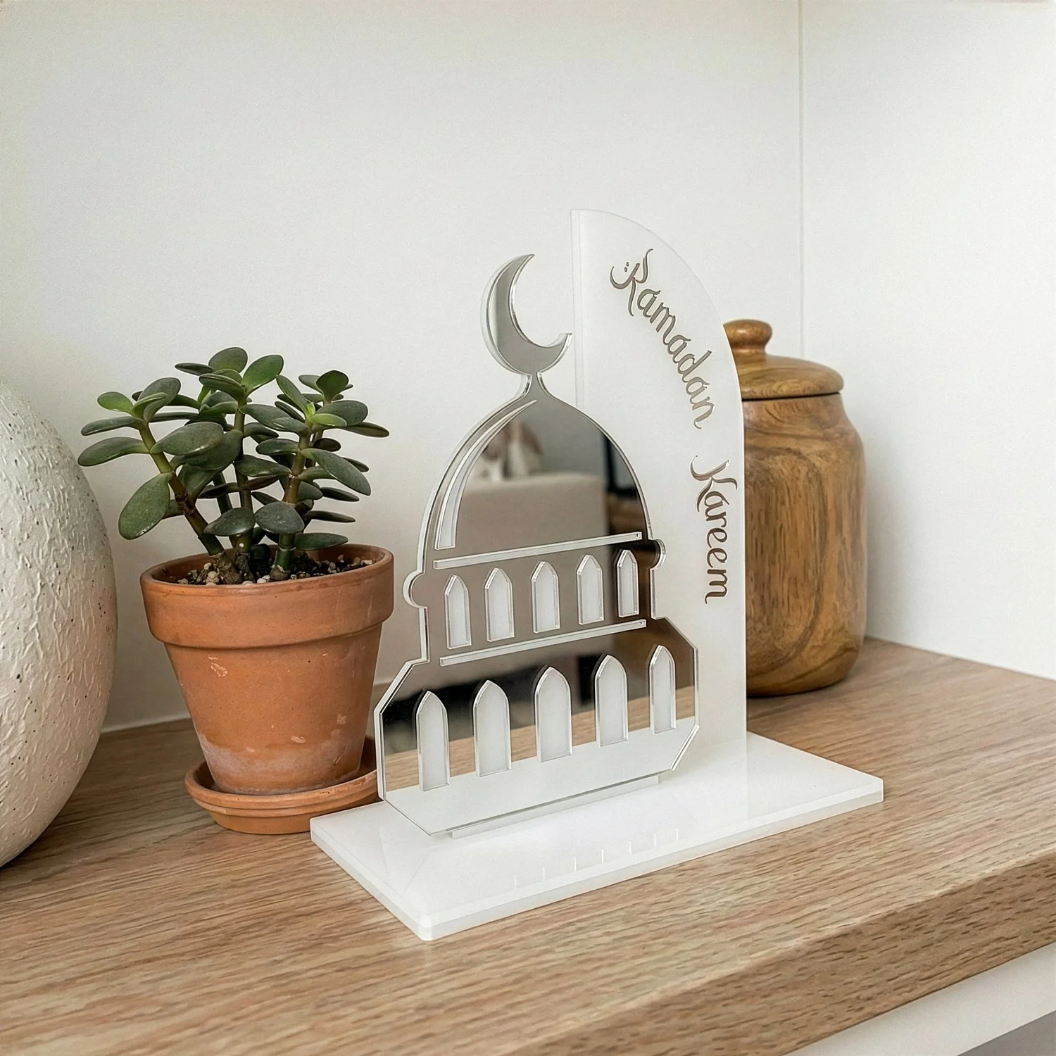 Ramadan Kareem Mosque Tabletop – Elegant Acrylic Centerpiece with 3D Dome Design - Image 20