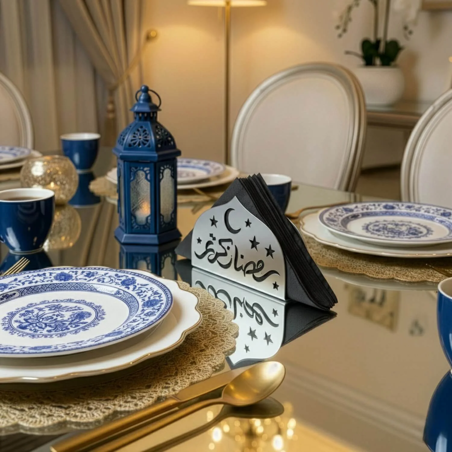 Ramadan Kareem Napkin Holder – Metal Iftar Table Decor - Image 14