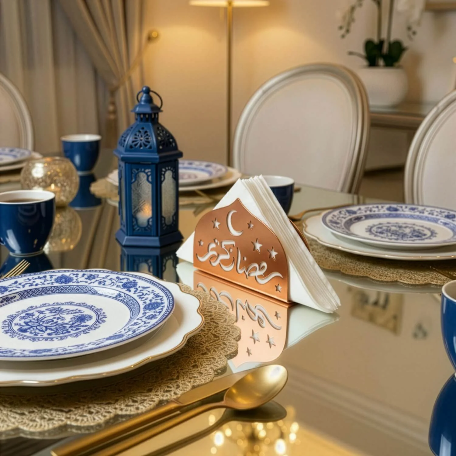 Ramadan Kareem Napkin Holder – Metal Iftar Table Decor - Image 16