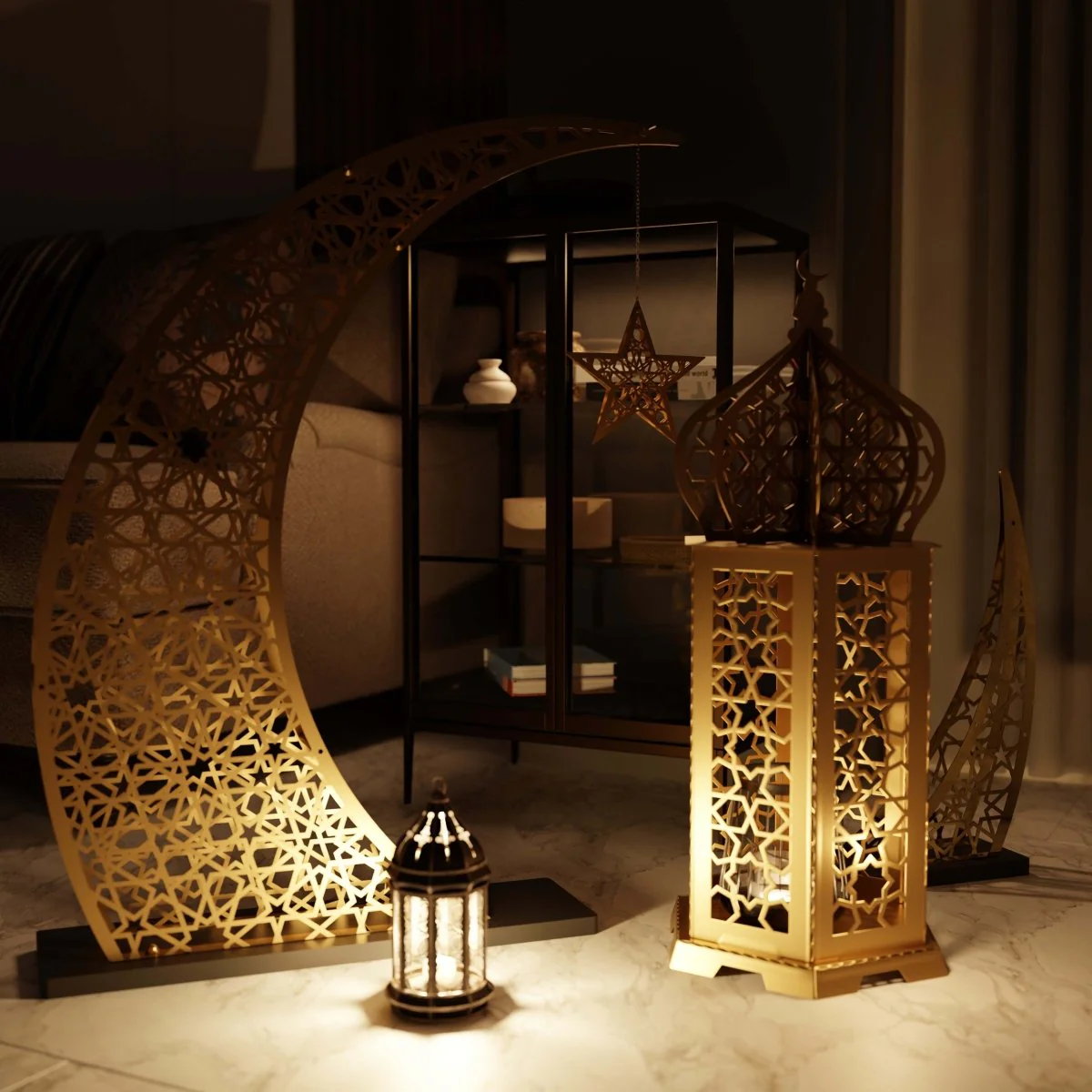 Ramadan Lantern Metal Islamic Wall Art Home Decor - Image 12