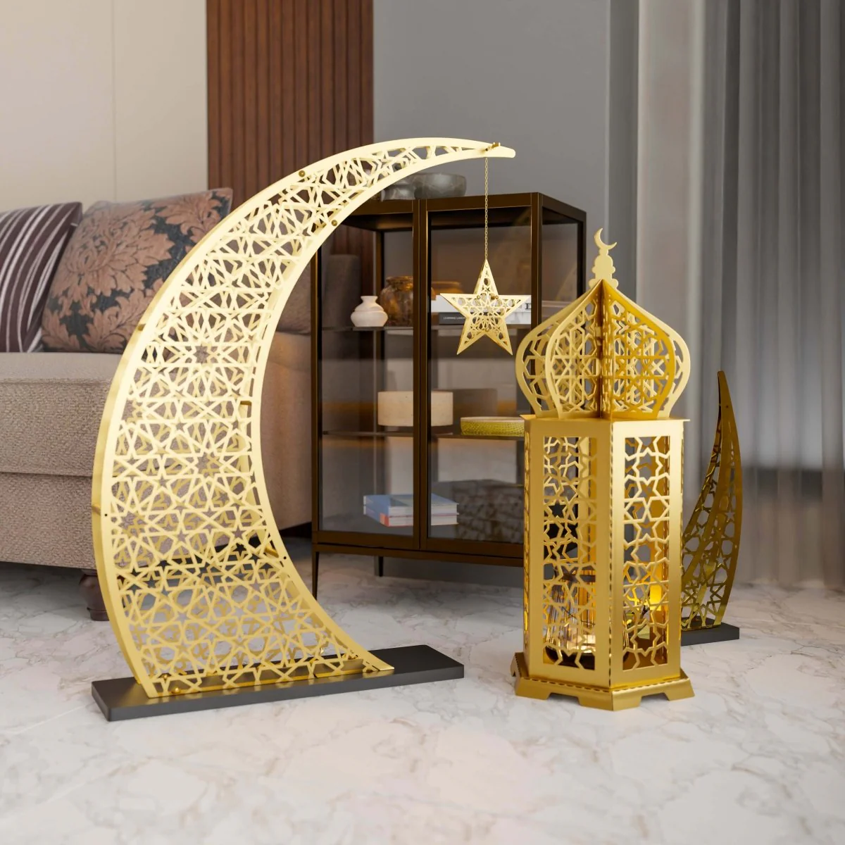 Ramadan Lantern Metal Islamic Wall Art Home Decor - Image 13