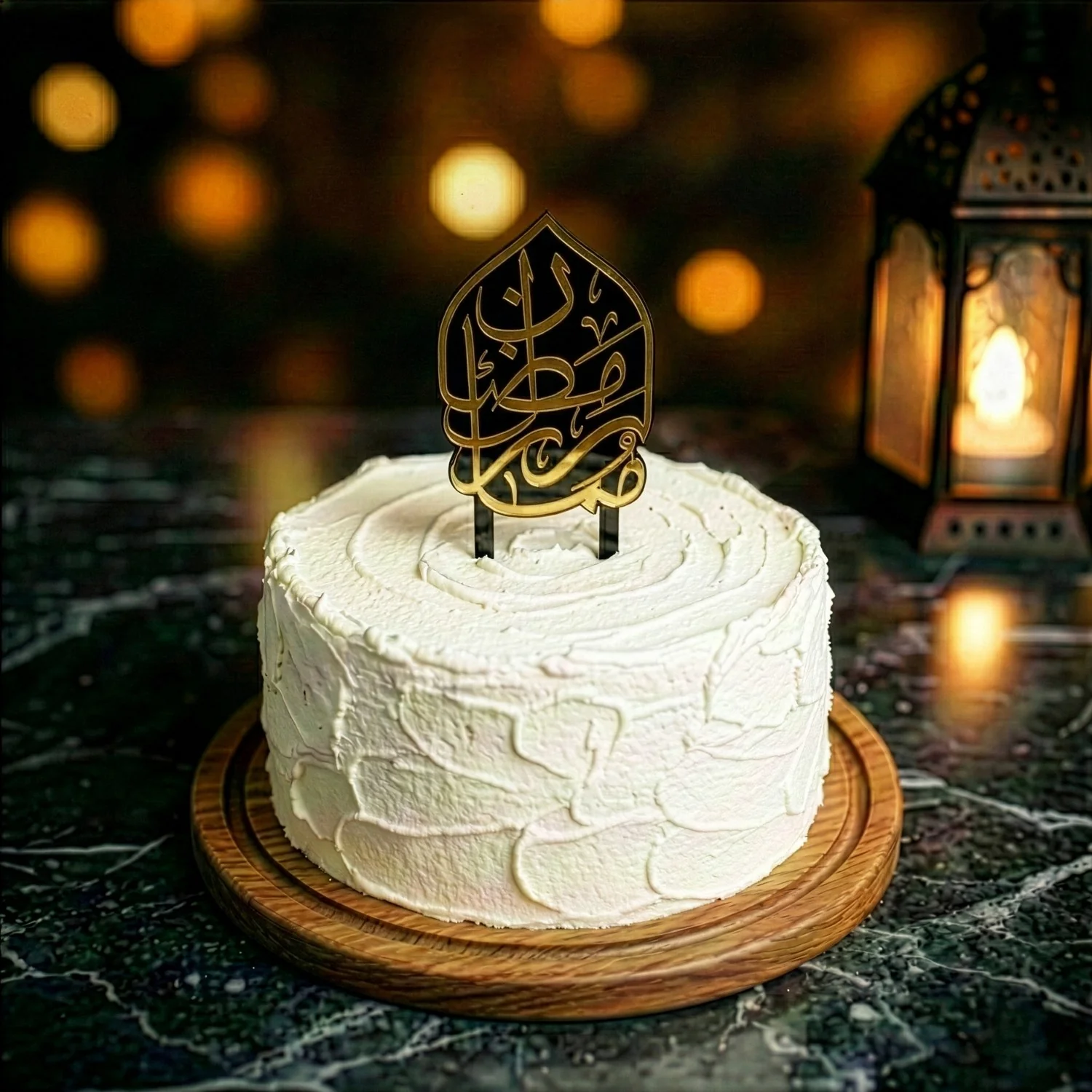 Ramadan Mubarak Cake Topper – Islamic Calligraphy Acrylic Decor - Image 5